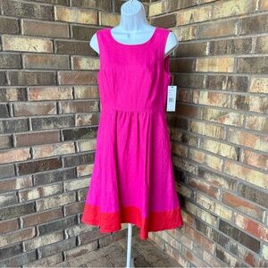 Studio 148 by Lafayette New York; Linen dress; Size 2; pink/red